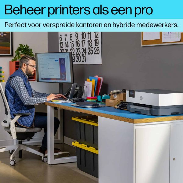 HP OfficeJet Pro 9110b printer, Kleur, Printer voor Thuis en thuiskantoor, Print, Draadloos; Dubbelzijdig printen; Printen vanaf telefoon of tablet; Touchscreen; USB-poort voorzijde