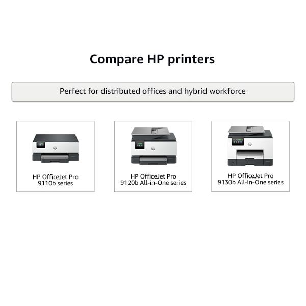 HP OfficeJet Pro 9110b printer, Kleur, Printer voor Thuis en thuiskantoor, Print, Draadloos; Dubbelzijdig printen; Printen vanaf telefoon of tablet; Touchscreen; USB-poort voorzijde