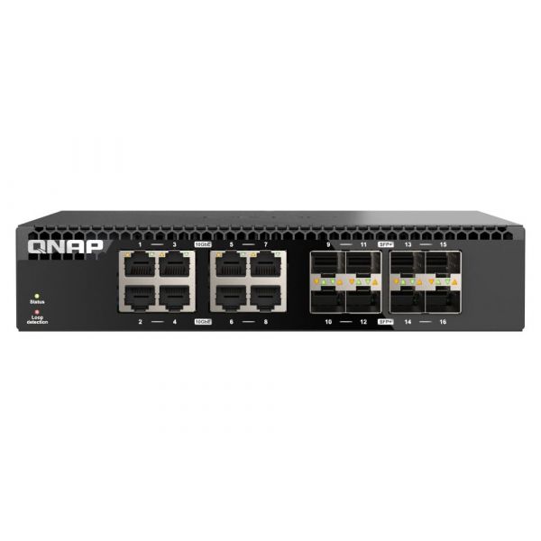 QNAP QSW-3216R-8S8T netwerk-switch Unmanaged L2 10G Ethernet (100/1000/10000) Zwart (QSW-3216R-8S8T)