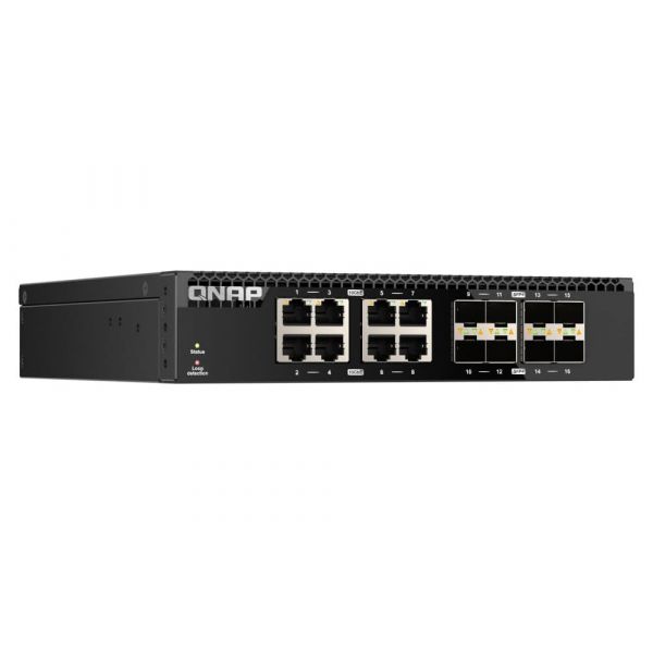 QNAP QSW-3216R-8S8T netwerk-switch Unmanaged L2 10G Ethernet (100/1000/10000) Zwart (QSW-3216R-8S8T)