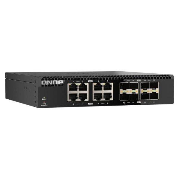 QNAP QSW-3216R-8S8T netwerk-switch Unmanaged L2 10G Ethernet (100/1000/10000) Zwart (QSW-3216R-8S8T)