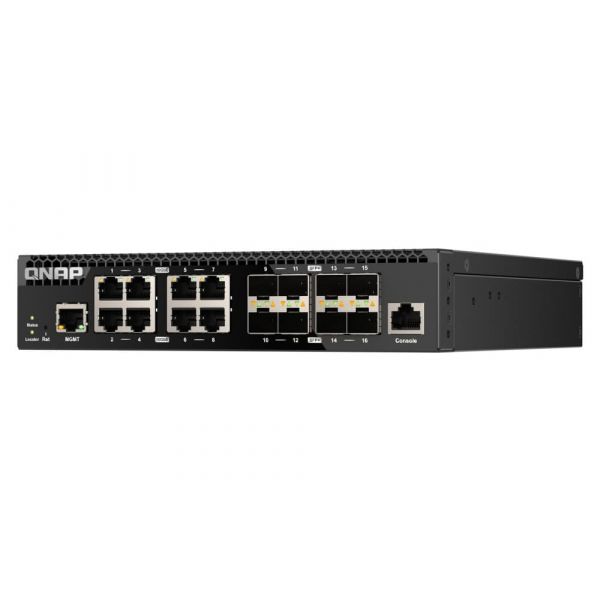 QNAP QSW-M3216R-8S8T netwerk-switch Managed L2/L3 10G Ethernet (100/1000/10000) 1U Zwart (QSW-M3216R-8S8T)