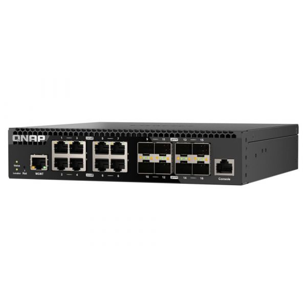 QNAP QSW-M3216R-8S8T netwerk-switch Managed L2/L3 10G Ethernet (100/1000/10000) 1U Zwart (QSW-M3216R-8S8T)