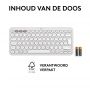 Logitech Pebble Keys 2 K380s toetsenbord RF-draadloos + Bluetooth QWERTY US International Wit thumbnail