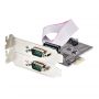 StarTech.com 2-Port PCIe Seriële Adapter Kaart, Quad PCI Express naar RS232/RS422/RS485 (DB9) Serial Kaart, Incl. Low-Profile Beugel, 16C1050 UART, Windows/Linux, TAA Compliant, Level-4 ESD Bescherming thumbnail