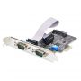 StarTech.com 2-Port PCIe Seriële Adapter Kaart, Quad PCI Express naar RS232/RS422/RS485 (DB9) Serial Kaart, Incl. Low-Profile Beugel, 16C1050 UART, Windows/Linux, TAA Compliant, Level-4 ESD Bescherming thumbnail