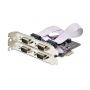 StarTech.com 4-Port PCIe Seriële Adapter Kaart, Quad PCI Express naar RS232/RS422/RS485 (DB9) Serial Kaart, Incl. Low-Profile Beugel, 16C1050 UART, Windows/Linux, TAA Compliant, Level-4 ESD Bescherming thumbnail