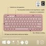 Logitech Pebble Keys 2 K380s toetsenbord RF-draadloos + Bluetooth QWERTY US International Roze thumbnail