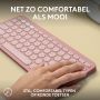 Logitech Pebble Keys 2 K380s toetsenbord RF-draadloos + Bluetooth QWERTY US International Roze thumbnail