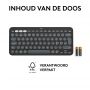 Logitech Pebble Keys 2 K380s toetsenbord RF-draadloos + Bluetooth QWERTY US International Grafiet thumbnail