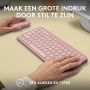 Logitech Pebble 2 Combo toetsenbord Inclusief muis RF-draadloos + Bluetooth QWERTY US International Roze thumbnail