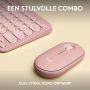 Logitech Pebble 2 Combo toetsenbord Inclusief muis RF-draadloos + Bluetooth QWERTY US International Roze thumbnail