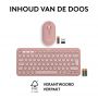 Logitech Pebble 2 Combo toetsenbord Inclusief muis RF-draadloos + Bluetooth QWERTY US International Roze thumbnail