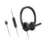 Lenovo 4XD1P83425 hoofdtelefoon/headset Bedraad Hoofdband Oproepen/muziek USB Type-A Zwart thumbnail