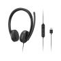 Lenovo 4XD1P83425 hoofdtelefoon/headset Bedraad Hoofdband Oproepen/muziek USB Type-A Zwart thumbnail