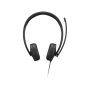 Lenovo 4XD1P83425 hoofdtelefoon/headset Bedraad Hoofdband Oproepen/muziek USB Type-A Zwart thumbnail