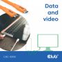 CLUB3D USB C oplaadkabel oranje siliconen & tangle-free thumbnail