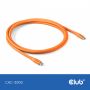 CLUB3D USB C oplaadkabel oranje siliconen & tangle-free thumbnail