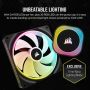 Corsair H115I Processor Kit voor vloeistofkoeling 14 cm Zwart thumbnail