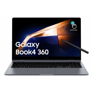 Samsung Galaxy Book4 360 Intel Core 7 150U Laptop 39,6 cm (15.6") Touchscreen Full HD 16 GB LPDDR5x-SDRAM 512 GB SSD Wi-Fi 6E (802.11ax) Windows 11 Home Grijs