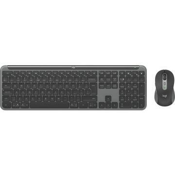 Logitech MK950 Signature Slim toetsenbord Inclusief muis Kantoor RF-draadloos + Bluetooth QWERTY US International Grafiet