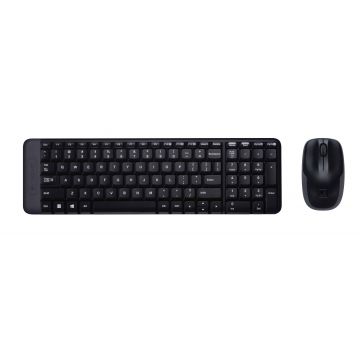 Logitech Wireless Combo MK220 toetsenbord Inclusief muis RF Draadloos QWERTY US International Zwart