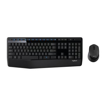 Logitech Wireless Combo MK345 toetsenbord Inclusief muis RF Draadloos Hebreeuws Zwart