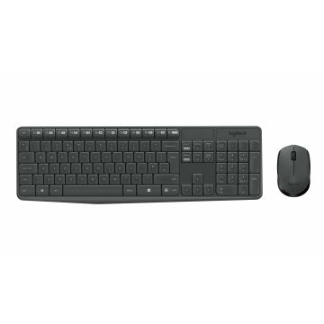 Logitech MK235 toetsenbord Inclusief muis USB QWERTY US International Grijs