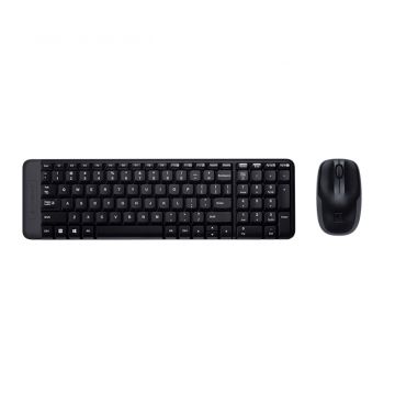 Logitech Wireless Combo MK220 toetsenbord Inclusief muis USB Frans Zwart