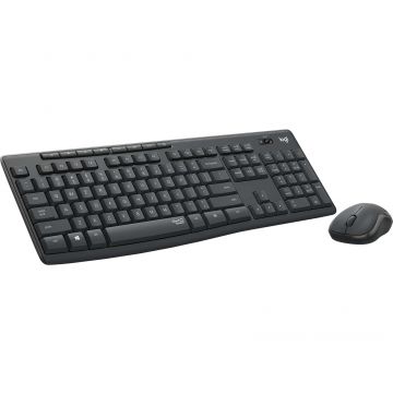 Logitech MK295 Silent Wireless Combo toetsenbord Inclusief muis USB QWERTY US International Grafiet