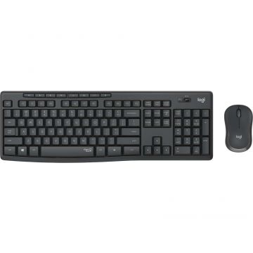 Logitech MK295 Silent Wireless Combo toetsenbord Inclusief muis USB QWERTY Scandinavisch Grafiet