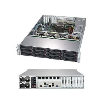 Supermicro SuperStorage Server 5029P-E1CTR12L Intel C622 LGA 3647 (Socket P) Rack (2U) Zwart