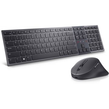 DELL KM900 toetsenbord Inclusief muis RF-draadloos + Bluetooth QWERTY US International Grafiet