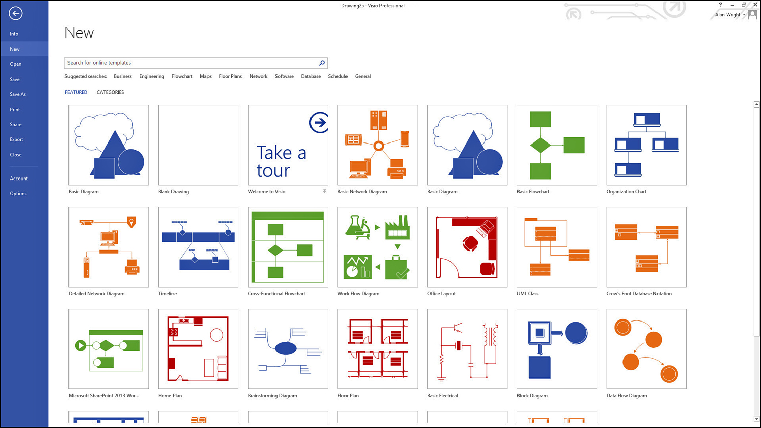 Microsoft Visio 2019 (nieuw project)